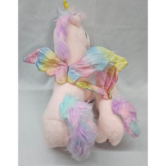 Pink Whimsical Unicorn Plush Mom & Baby with Rainbow Sparkle Wings - Picture 6 of 8